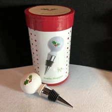 Christmas Holiday Bottle Stopper with Gift Box / New