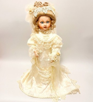 Franklin Heirloom Bebe Bru Victorian Bride Bisque Porcelain Doll. Ex. Condition 