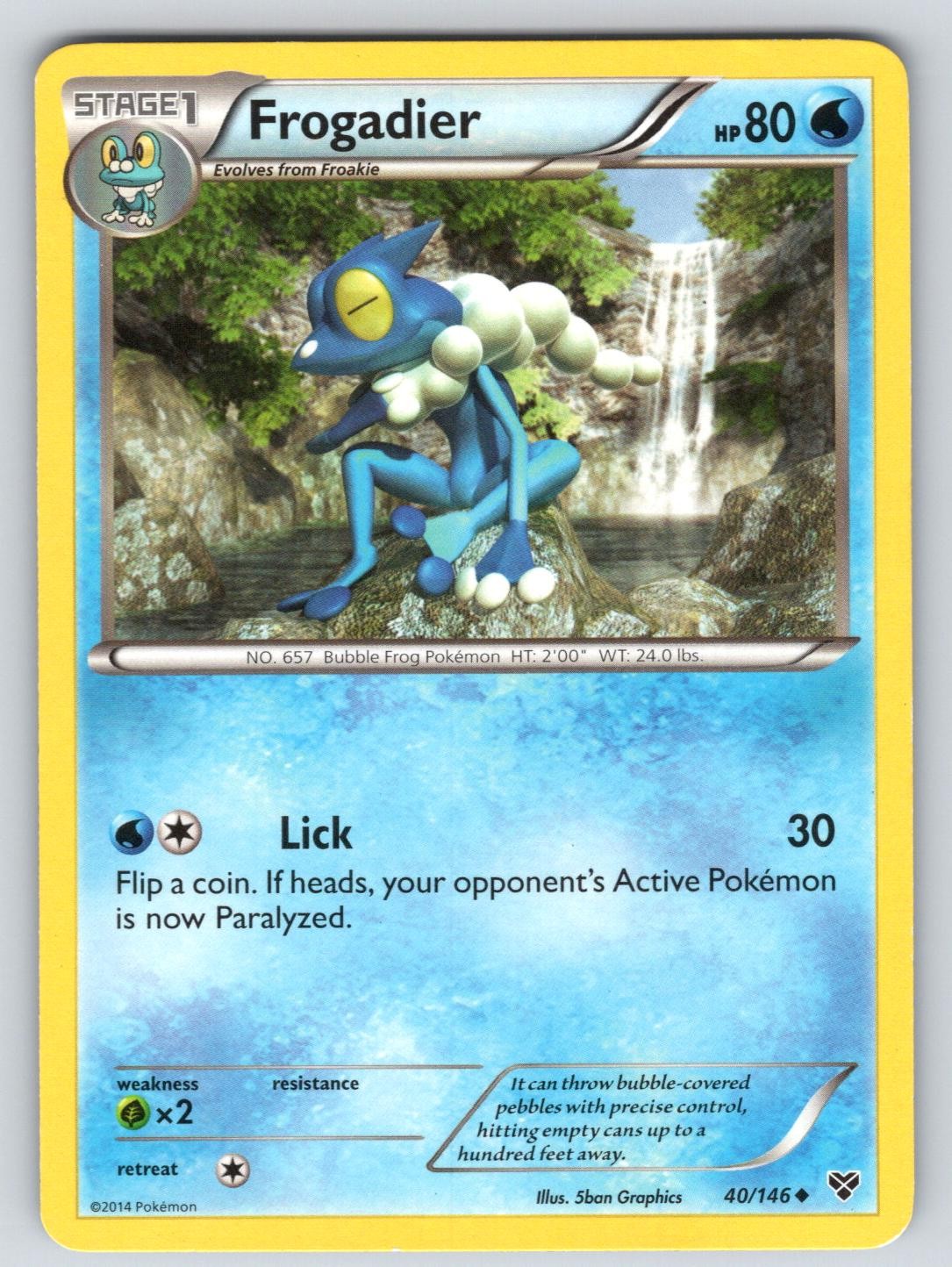 Frogadier 40/146 Uncommon XY Base Set Pokemon MODERATELY PLAYED