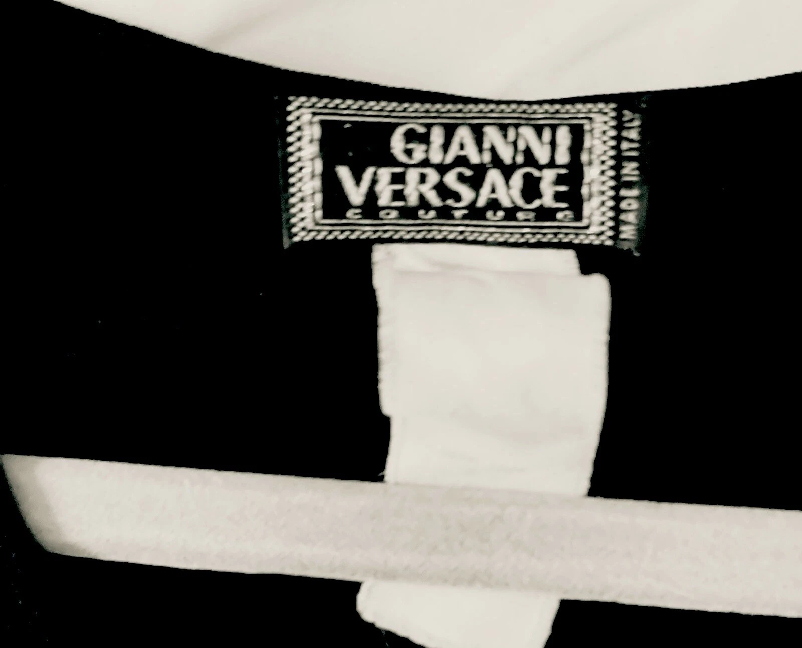 AUTENTICO ABITO VINTAGE VERSACE BLACk Jersey CORDINI Ruffles anni 2000