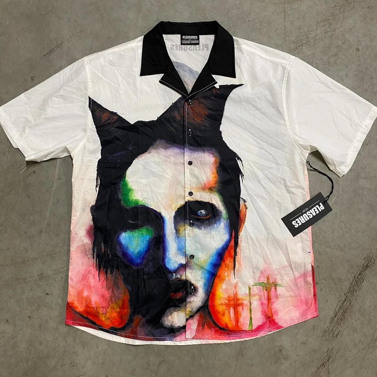 Marilyn Manson x Pleasures Collaboration Button Up Shirt L