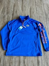 Florida Gators Columbia PFG Omni-Shade Fleece 1/4 Zip Jacket Men s Large New