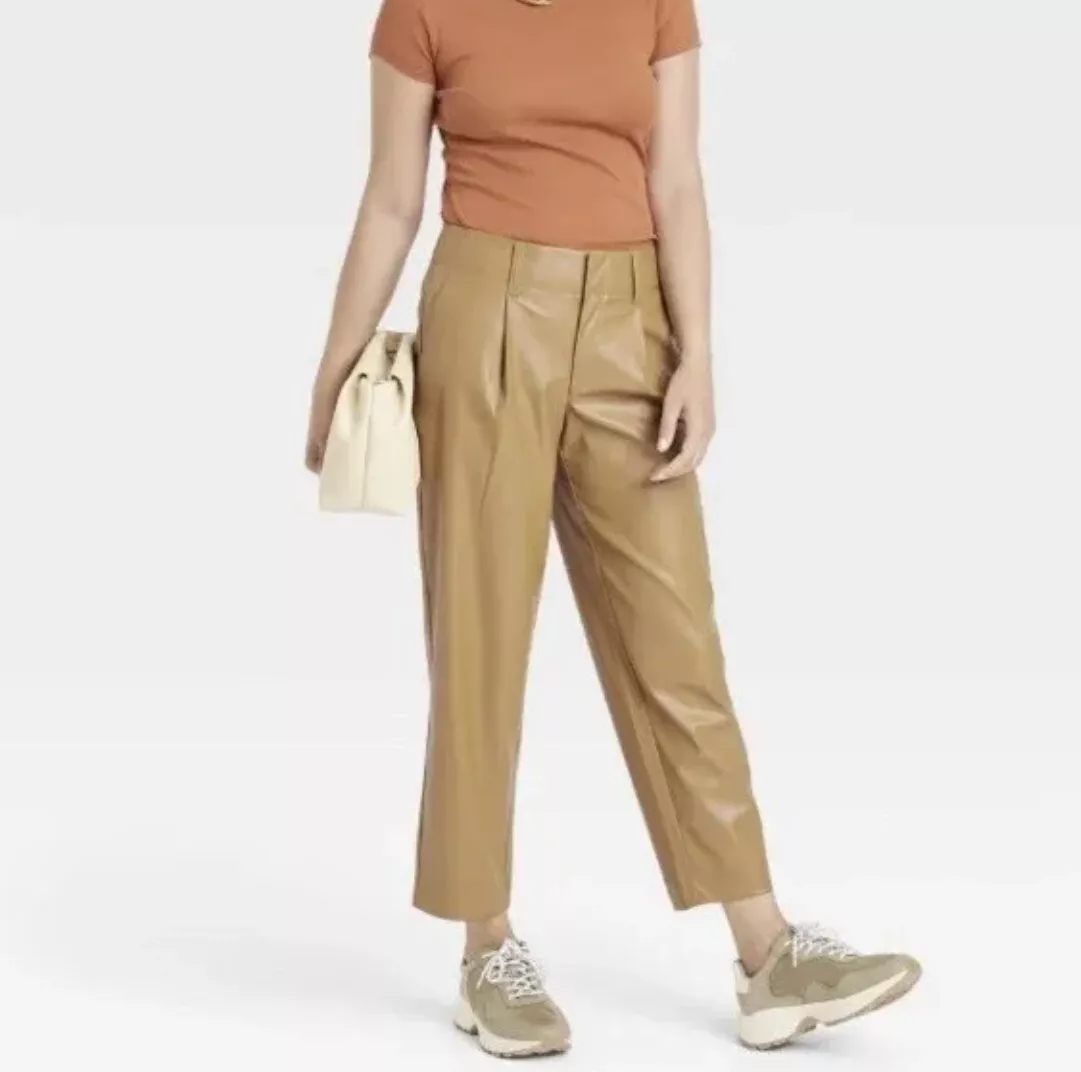 Leather dress pants for women deals