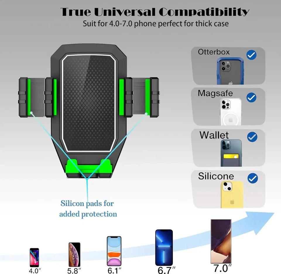 Truck Car Phone Holder Mount Heavy Duty for Dashboard Windshield Long Anti-Shake - Image 4 of 4