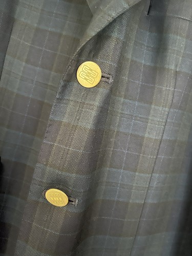Blazer chaqueta de lana a cuadros tartán DAKS Signature EU 50 - Imagen 4 de 10