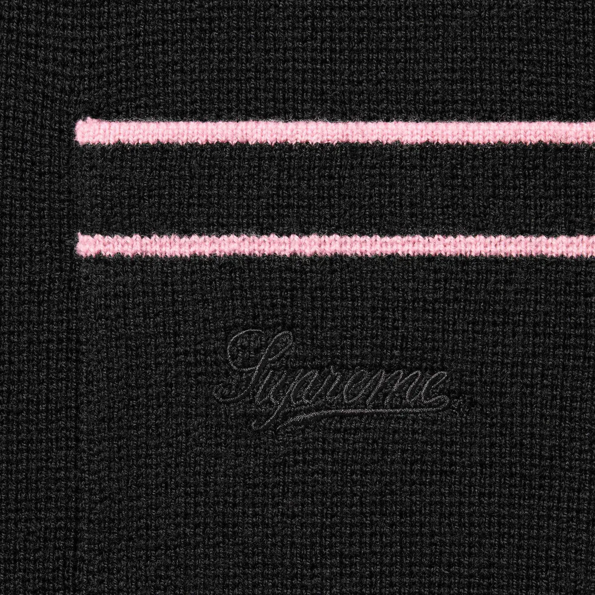 Supreme Zip Up Polo Sweater Black White Navy Burnt Orange Supreme Zip Up Polo Sweater Black White Navy Burnt Orange