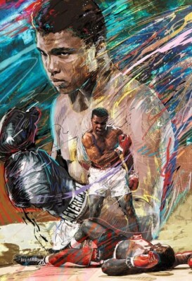 Metallschild Boxer Boxer Ali 30 X 20 CM