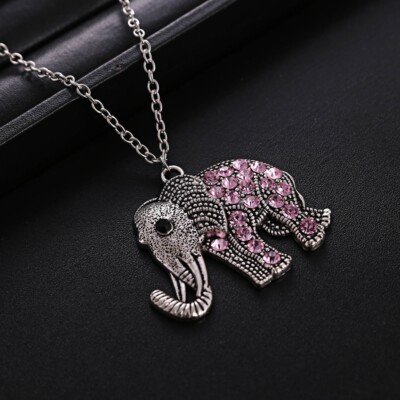 Elegant 925 Sterling Silver Rhinestone Elephant Fashion  display picture 1