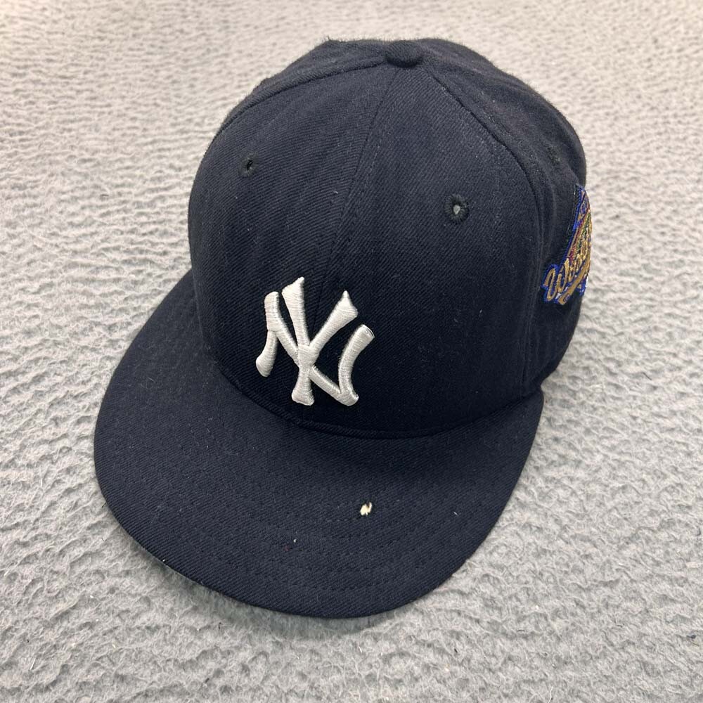 Vintage New York Yankees Wool Hat Cap Mens  7 ¬º New Era Diamond Pro Model Flaw
