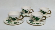 Metlox Poppytrail California Ivy 4 Sets Cups & Saucers  8 Pcs - Nice No Crazing!