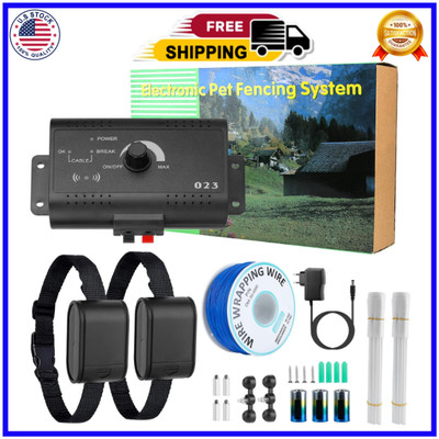 Electric Dog Fence System-Wireless Dog Fence Covers 1.2 Acre Pet Boundary Contai