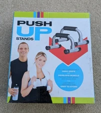 Silver One Push Up Stands Lightweight Portable Easy to Store Exercise Equipment
