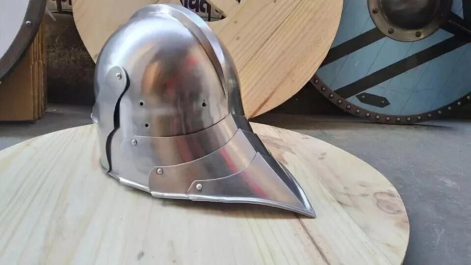 Mittelalterlicher Rüstungshelm Deutscher Schallerhelm SCA LARP Rüstungshelm - Bild 2 von 4