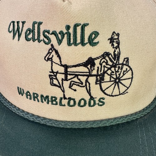 VTG Wellsville Warmbloods Rope Hat Cap Horse Carriage USA Retro 90s Kansas - Picture 2 of 13