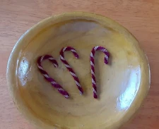 16 Primitive Christmas Chenille Candy Cane Ornaments Bowl Fillers Potpourri