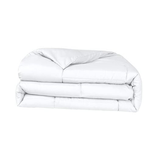 All Season Double Fill Luxury Soft Microfiber Down Alternative Queen White