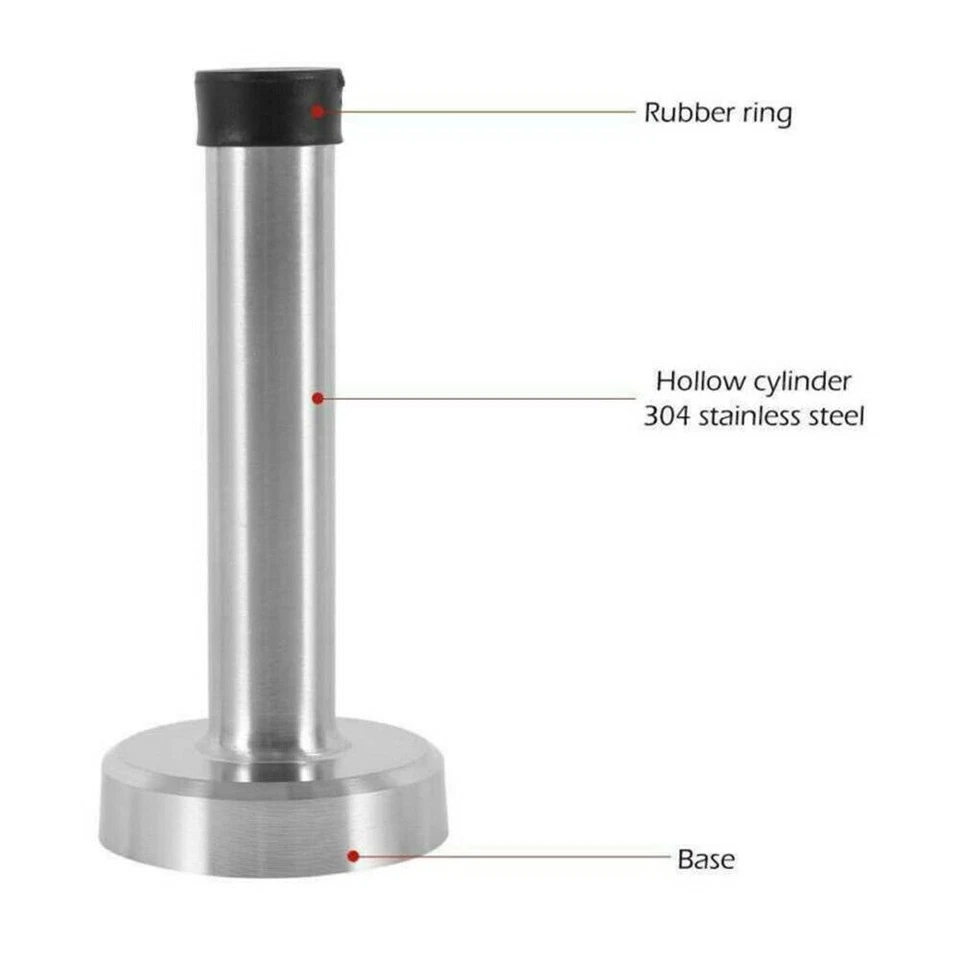 Wandtürstopper Edelstahl Türanschlag Stopper Wandmontage Türstopper Stoßdämpfer - Bild 3 von 4