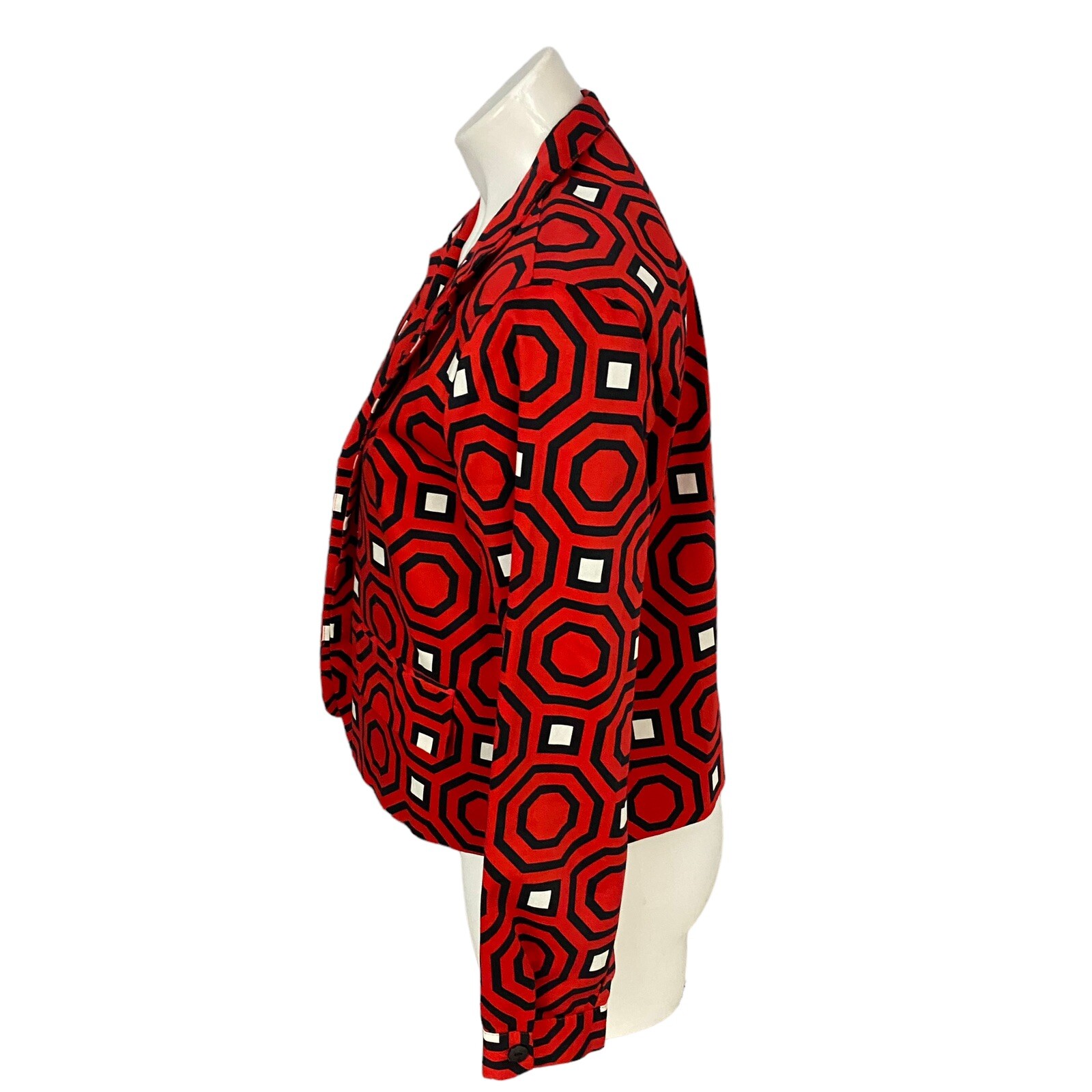 Patrick Christopher Womens Blazer PL Red Geometri… - image 10