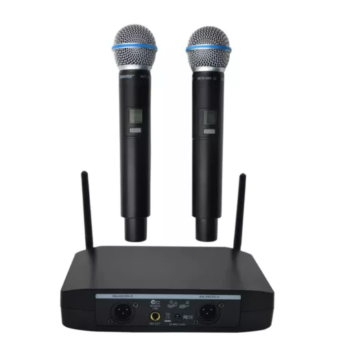 GLXD4 + BETA58A Shure Vocal Dwukanałowy bezprzewodowy system mikrofonowy UHF Ręczny - Zdjęcie 5 z 10