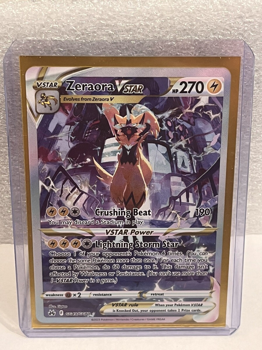Pokemon ZERAORA VSTAR GG43/GG70 - Crown Zenith - ULTRA RARE