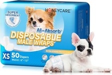 Waist Disposable Dog Diapers Male Wraps Belly Bands Pet Soft XS Size 50 Pack