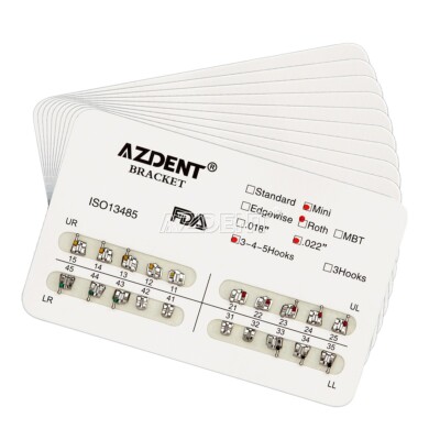 AZDENT 20pc/Kit Dental Orthodontic Bracket Braces Standard Roth .022 Hooks 3-4-5 - Foto 10