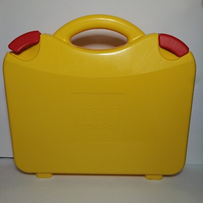 Lego Carrying Case Sorter Travel Mini Figures Yellow Orange Latches