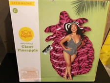 Sun Squad Inflatable Giant Pineapple 5ft 11 Inches Pool Float!