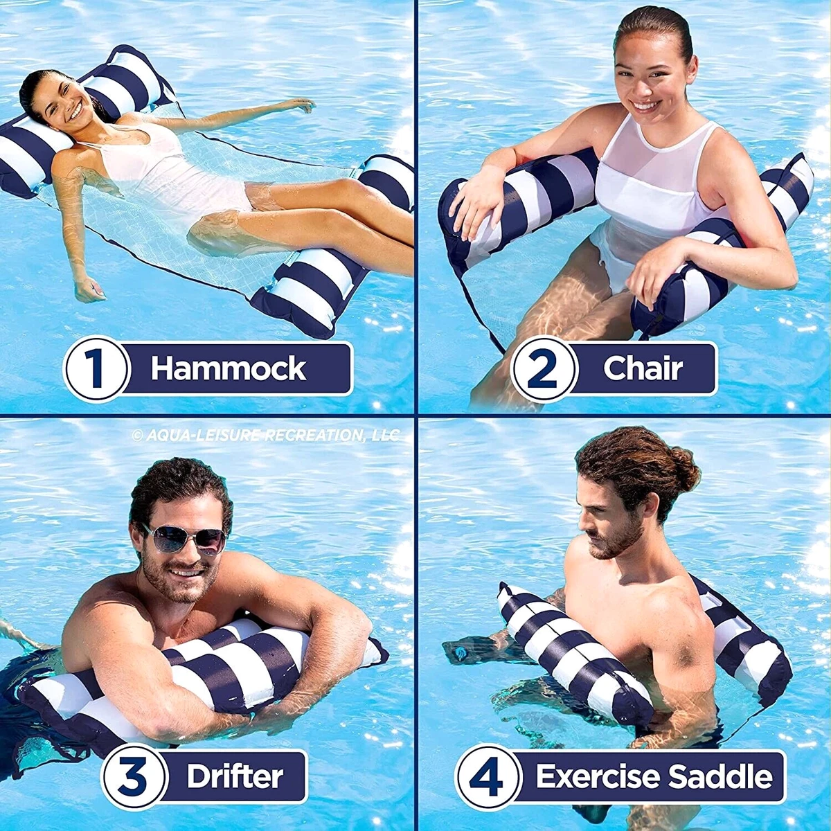 Aqua 4 in 1 Monterey Pool Float Hammock Multi Purpose