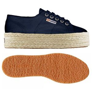 SUPERGA SCARPE DONNA CON ZEPPA e CORDA BLU 2790 cotropew 933 navy S0099Z0 |  eBay