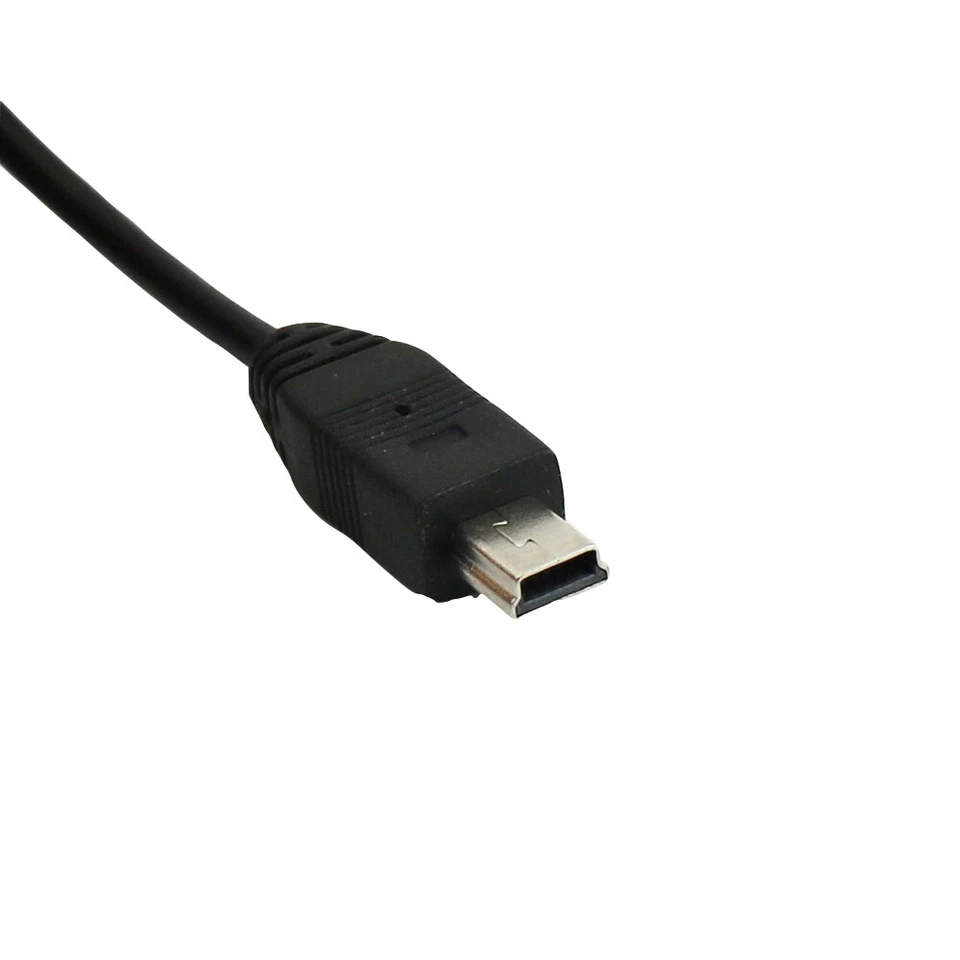 USB 2.0 B Female Panel Mount To Mini USB 5 Pin Male Coiled Spiral Adapter Cable - Image 4 of 4