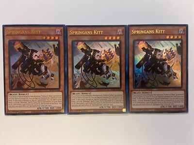 Springans Kiit x3 Springans Kitt - BLTR-EN108 - Ultra Rare - 1st Edition Yu-Gi-Oh! M ...
