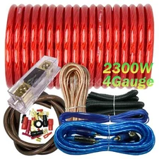 Car Audio 4Gauge Cable Kit Amp Amplifier Install RCA Subwoofer Sub Wiring 2300W