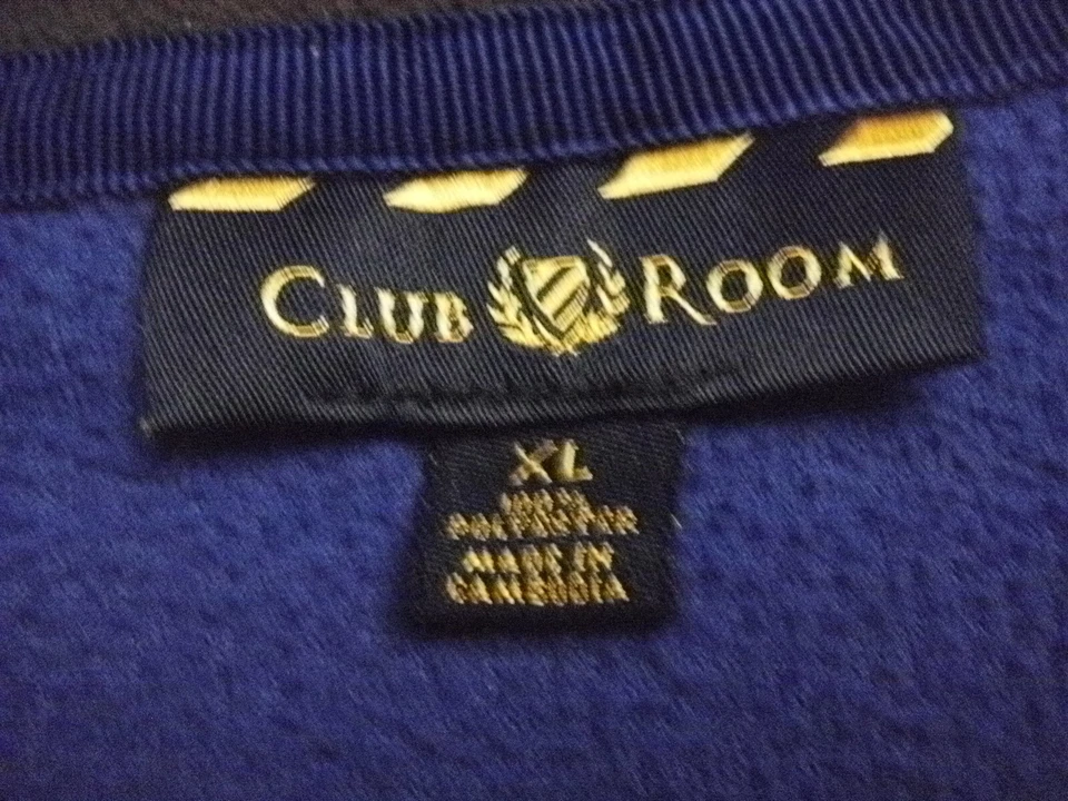 Chaleco polar Club Room para hombre XL azul cremallera completa simulación ligero sin mangas Foto 2 de 4