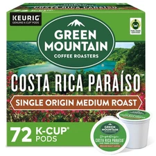 Green Mountain Coffee Roasters Costa Rica Paraiso, K-Cups, Medium Roast, 72Count