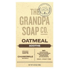 Face Body Bar Soap, Oatmeal, 4.25 oz 120 g