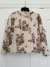 NWT Daily Practice By Anthropology Floral Hooded Sweatshirt Small