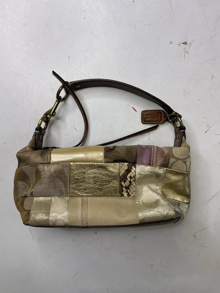 Coach Patchwork Canvas Exterior Satchel/Top Handle Bag Handbags