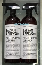 (2-Pack) CLEAN + SIMPLE ~ BALSAM & FIREWOOD Kitchen Refresher Cleaner Deodorizer