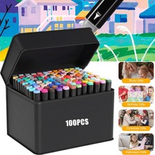 100 Frabe Graffiti Stifte Pinsel Twin Marker Alkohol Marker Filzstifte für Manga