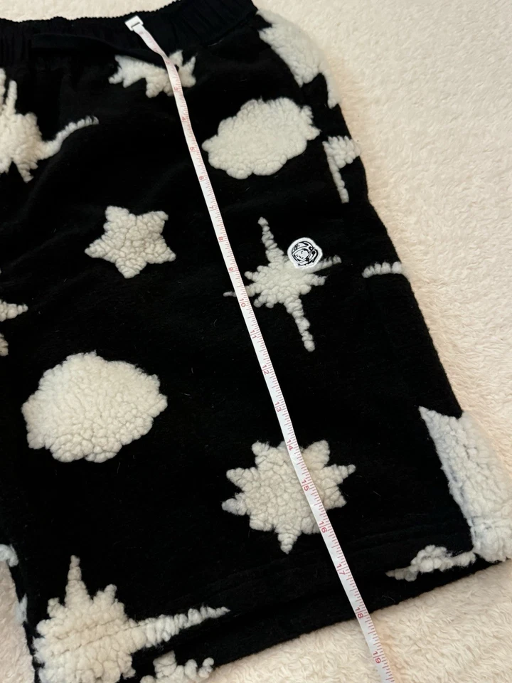 BILLIONAIRE BOYS CLUB GALAXY SHERPA POLAR PANTALONES CORTOS PARA HOMBRE MEDIANOS - RAROS - NEGROS/BLANCOS Foto 4 de 4