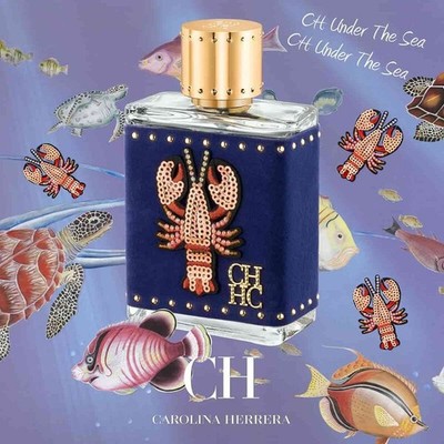 Men Carolina Herrera CH Under The Sea 3.4 oz-100ml EDP Spray /NIB