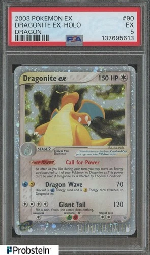 2003 Pokemon EX Dragon #90 Dragonite EX Holo PSA 5 EX