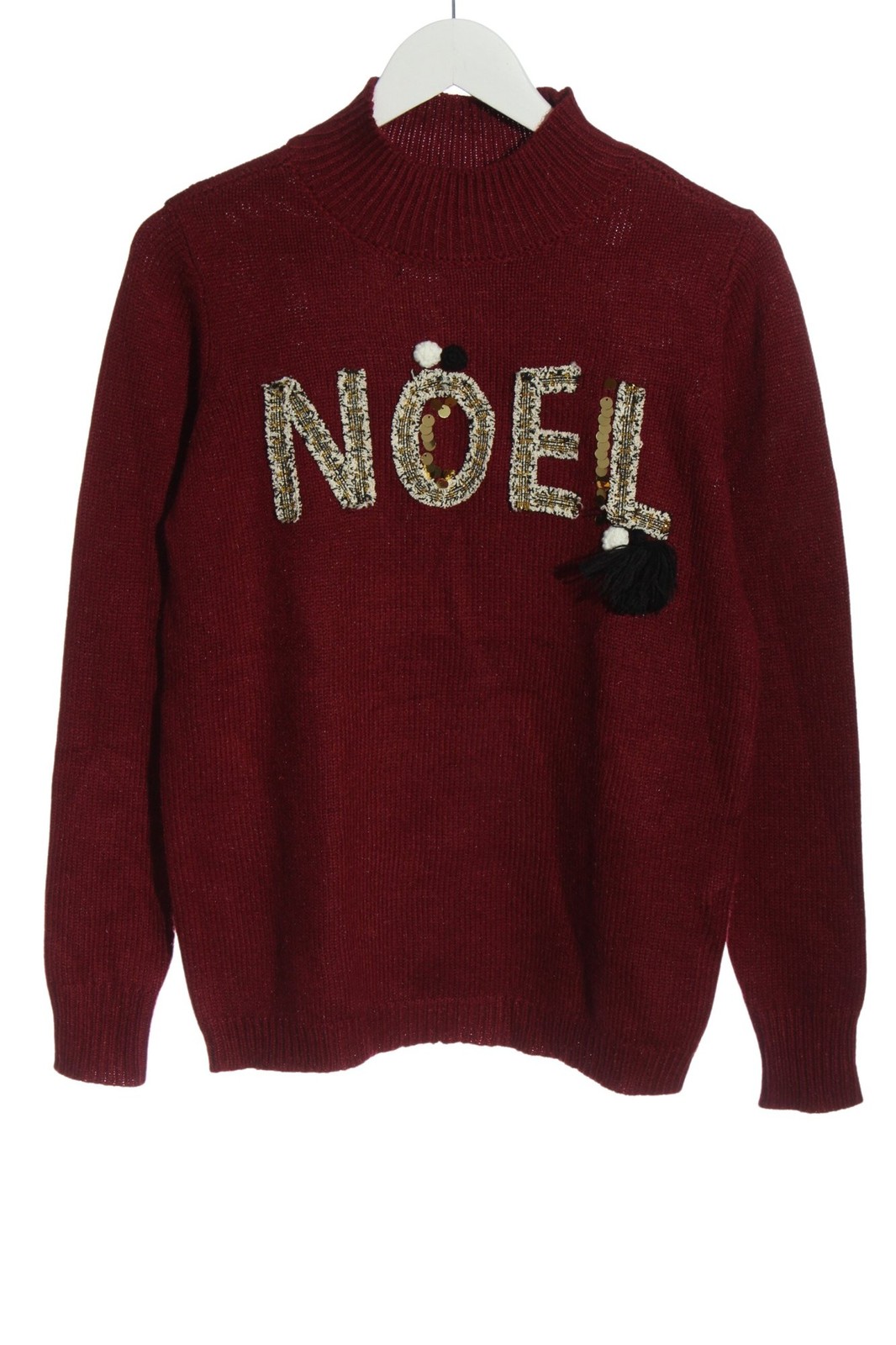 ORSAY Jersey de cuello alto Mujeres Jersey Talla EU 38 rojo oscuro look casual