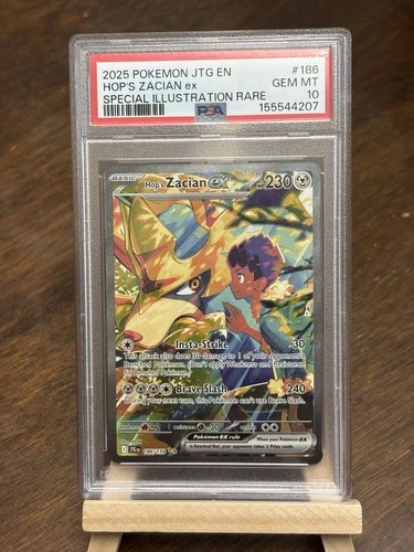 2025 Pokemon S&V Journey Together Hop's Zacian Ex SIR 186/159 - PSA 10