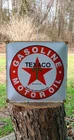 Texaco Gasoline Motor Oil Lube vintage gas pump porcelain sign