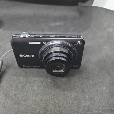 Sony Cyber-Shot DSC-WX80 16MP Digital Camera Black - Working- No Charger 