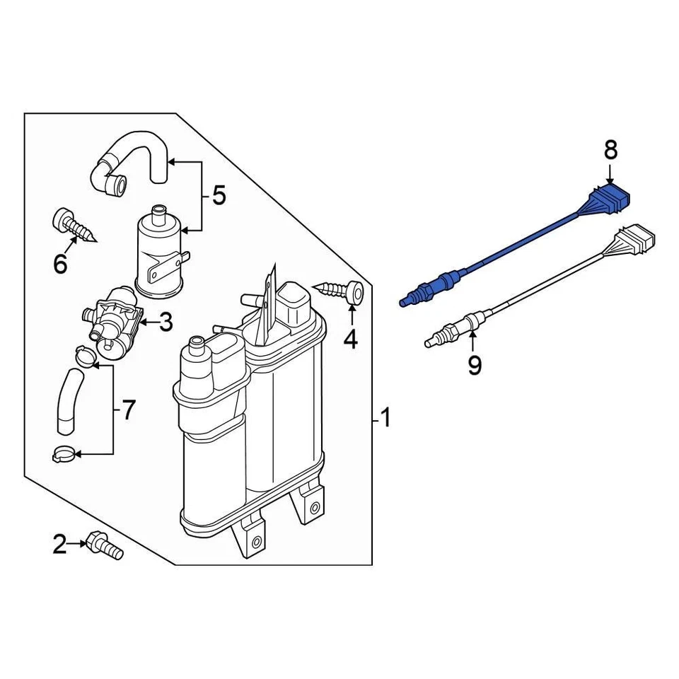 For Volkswagen Jetta 2006-2014 Volkswagen 1K0998262N Front Left Oxygen Sensor Foto 4 de 4