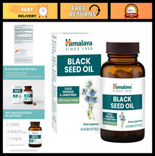 Cold-Pressed Black Seed Oil Softgels 1000mg, Vegan, Non-GMO, Gluten-Free, 60 Cou