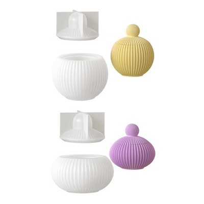 Striped Pattern Storage Box Mold Crafting Mold Holders Molds for Crafting